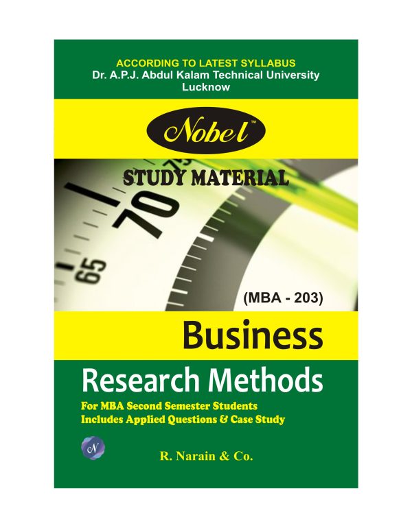 MBA STUDY MATERIAL BUSINESS RESEARCH METHODS