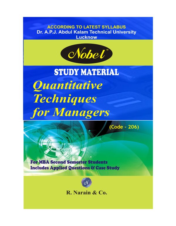 MBA STUDY MATERIAL QUANTITATIVE TECHNIQUES